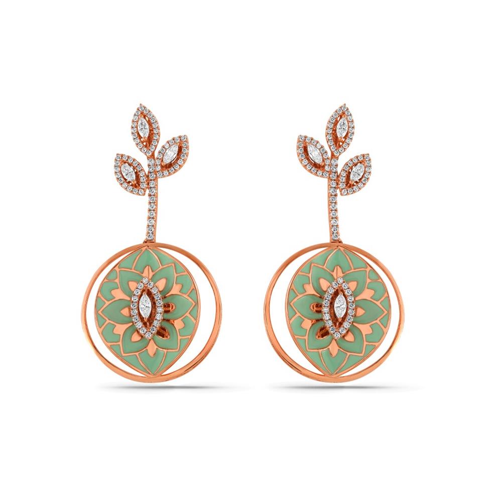 Peacock Pinion Drop Earrings at best price in Delhi by Carat Lane Store |  ID: 13866232033